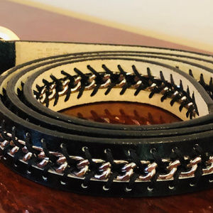 New Nine West Black & Silver 40" Belt